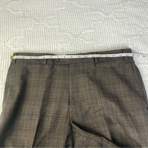 Rover & Lakes Wool Cashmere Suit Brown Plaid Jacket 46” Pants 34X32.5 AU Sz 52 - Picture 12 of 16